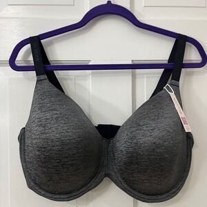 Adore Me Adoreme T-Shirt Bra 42DDD Gray Heather Demi Underwire Contour